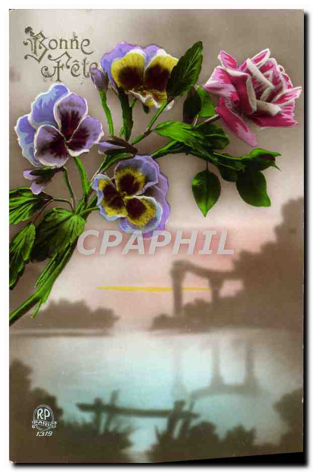 CPA Fantaisie Fleurs