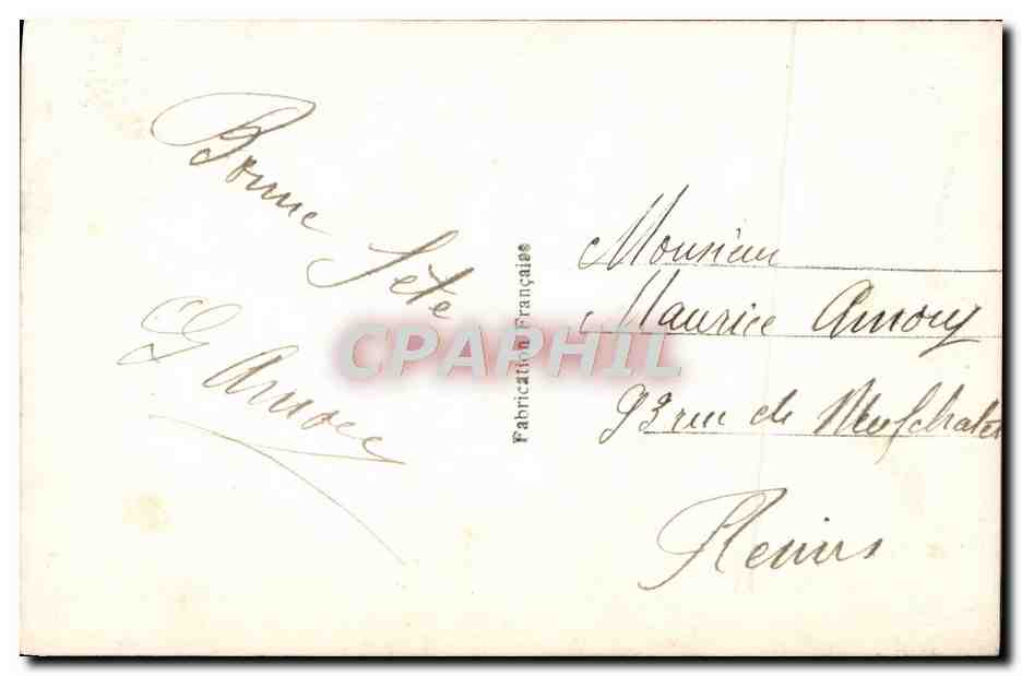 CPA Fantaisie Fleurs — Verso