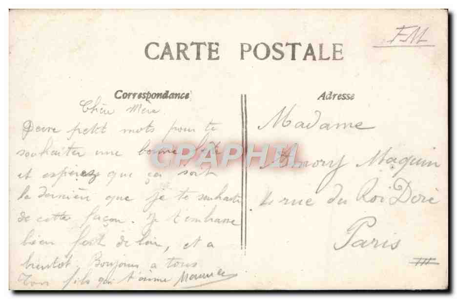 CPA Fantaisie Enfant — Verso