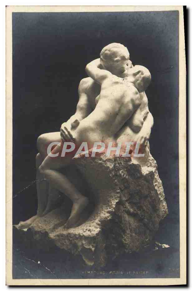 Vintage Postcard Rodin The Kiss