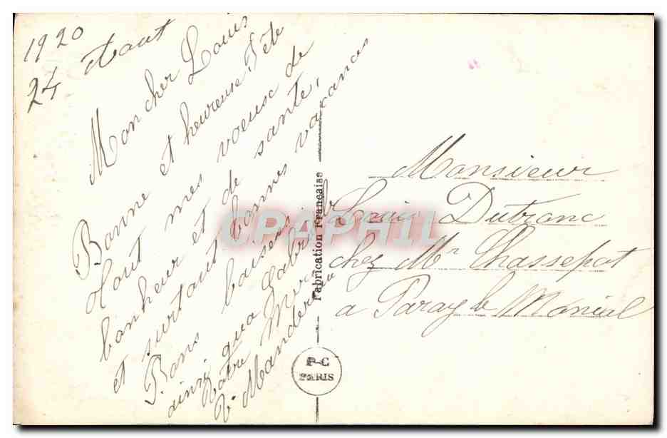 CPA Fantaisie Fleurs — Verso