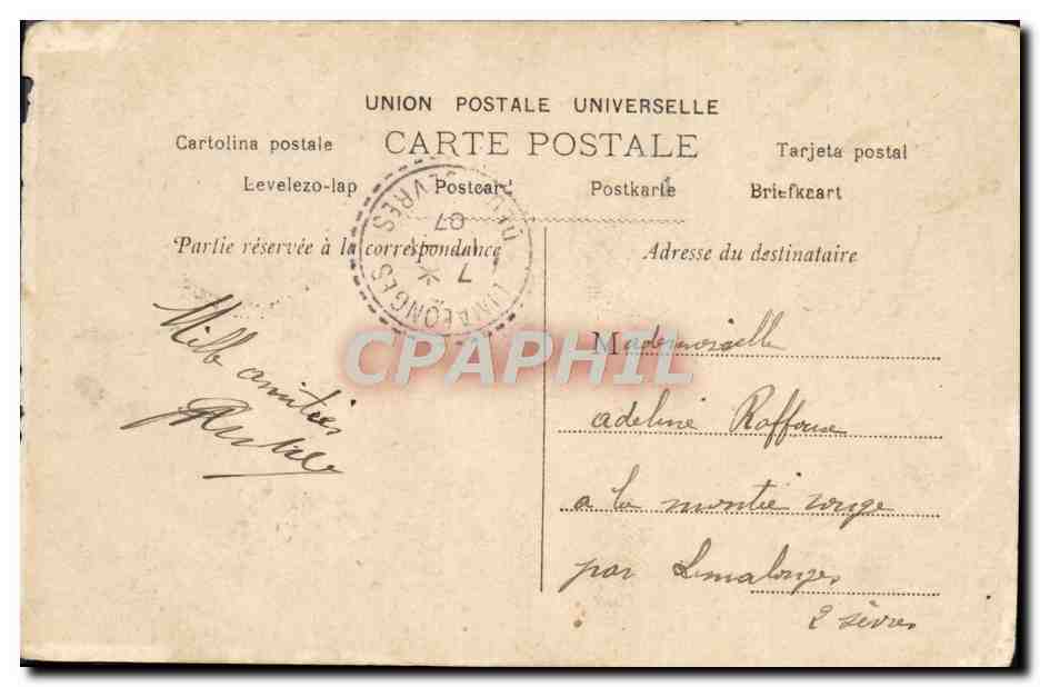 CPA Fantaisie Femme  — Verso
