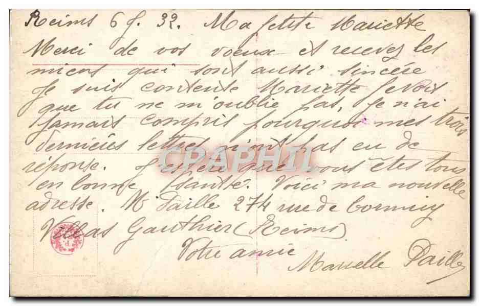CPA Fantaisie Enfant — Rückseite