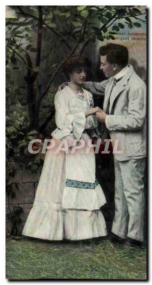 Jeunes amoureux dans un jardin — éditeur Serno, n° 504