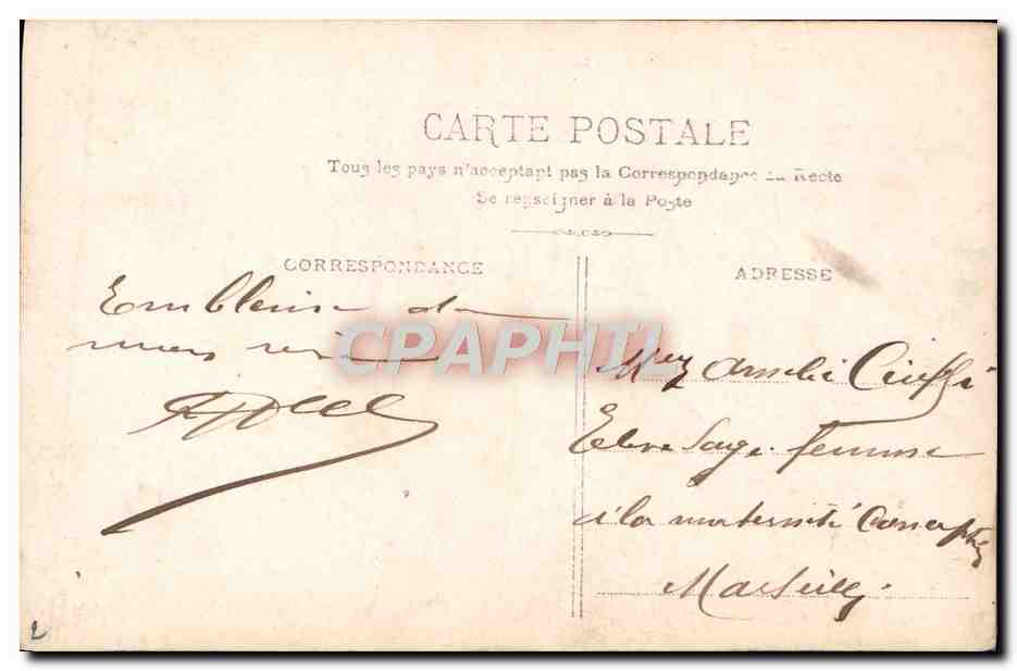 CPA Fantaisie Femme Enfant — Rückseite