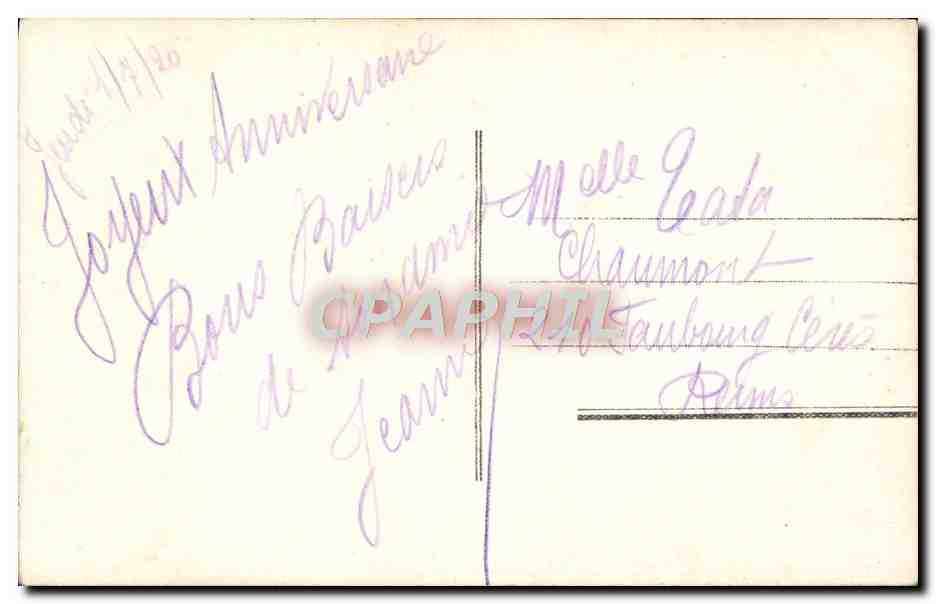 CPA Fantaisie Femme  — Rückseite