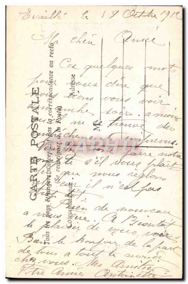 CPA Fantaisie Femme  — Rückseite