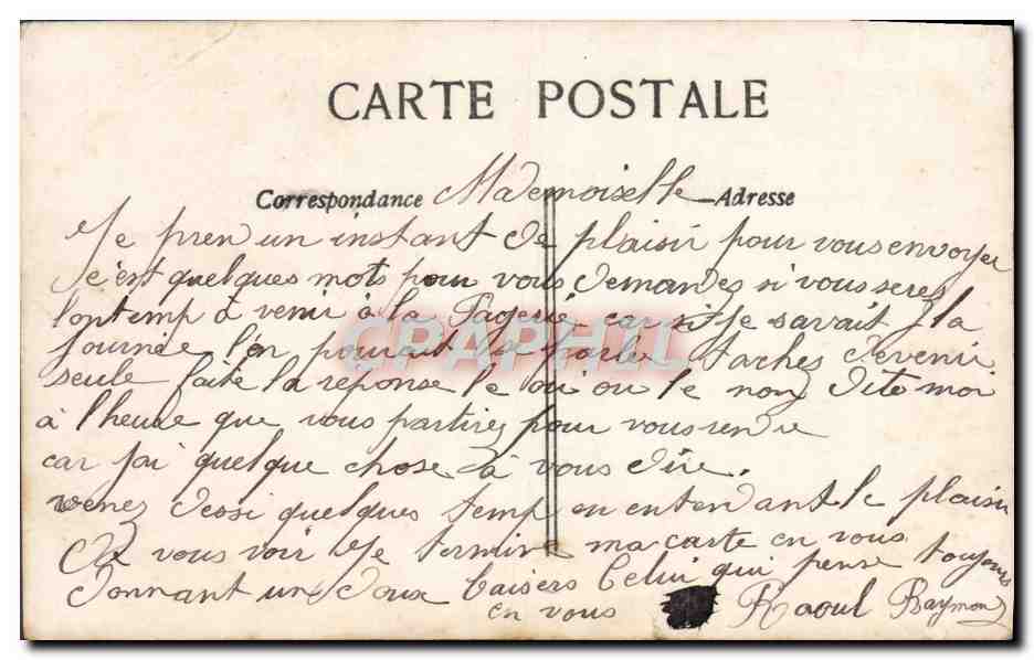 CPA Fantaisie Femme Le cantique de la jeunesse  — Rückseite