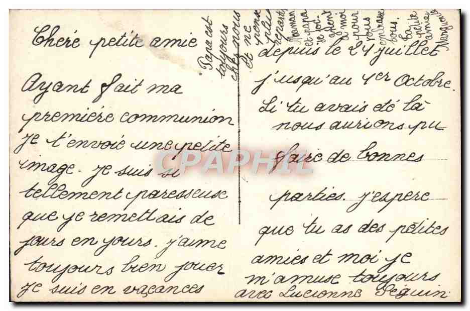 CPA Fantaisie Enfants — Verso