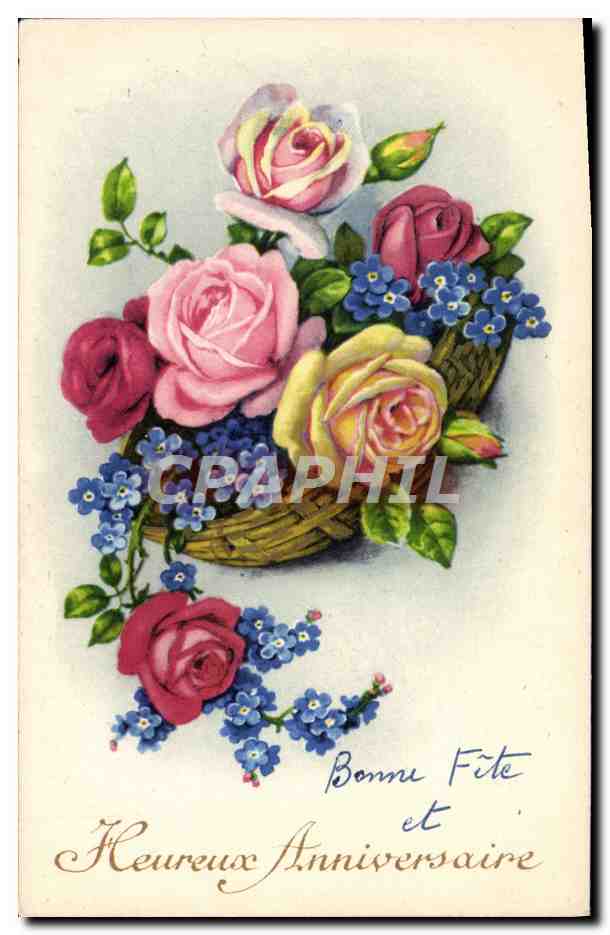 CPA Fantaisie Fleurs
