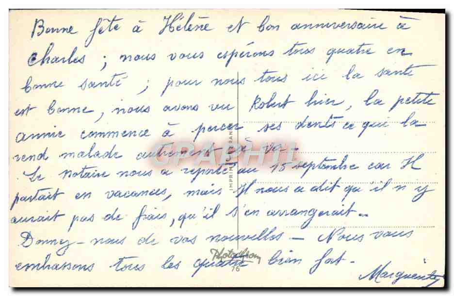 CPA Fantaisie Fleurs — Verso