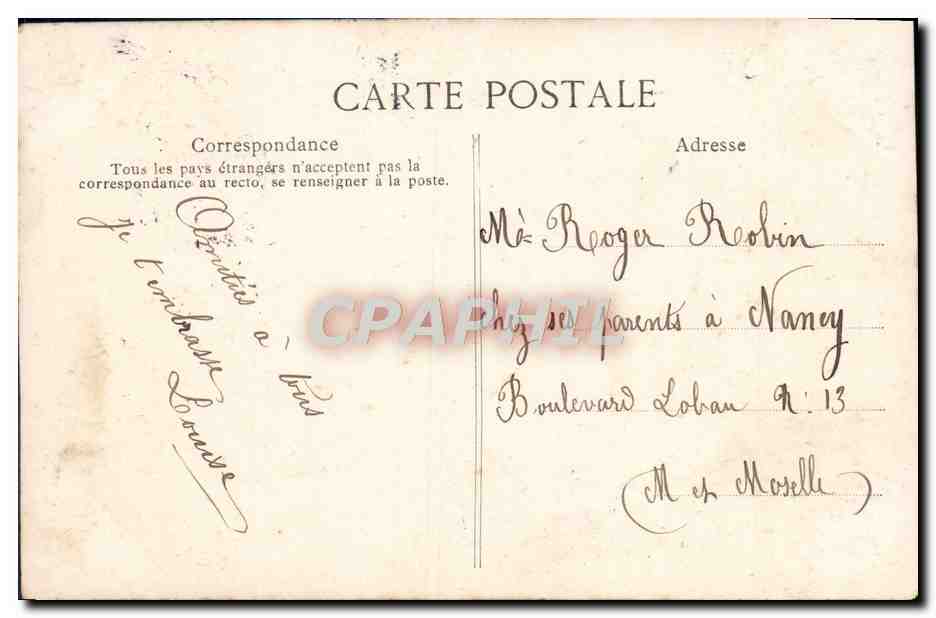 CPA Fantaisie Enfant — Rückseite