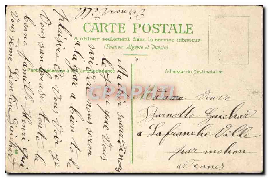 CPA Fantaisie Fleurs  — Rückseite