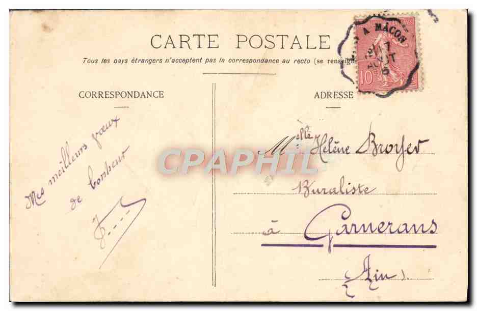 CPA Fantaisie Fleurs  — Verso