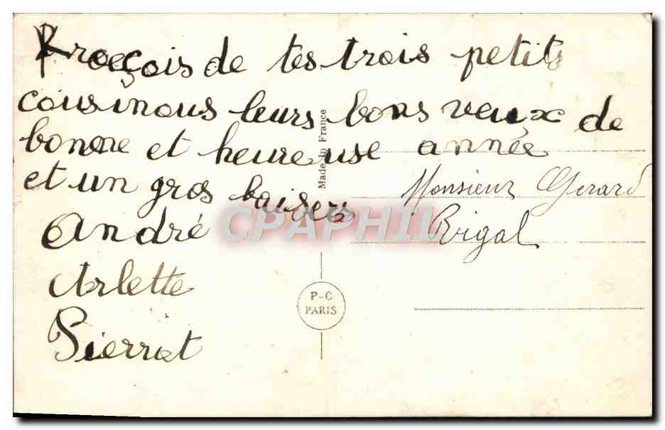 CPA Fantaisie Enfant — Rückseite