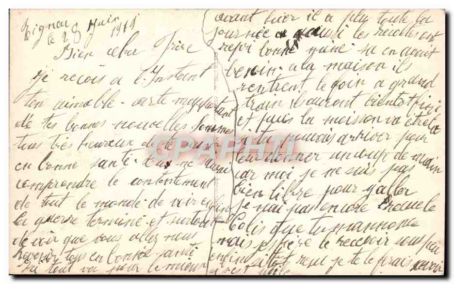 CPA Fantaisie Femme Au coin du feu — Rückseite