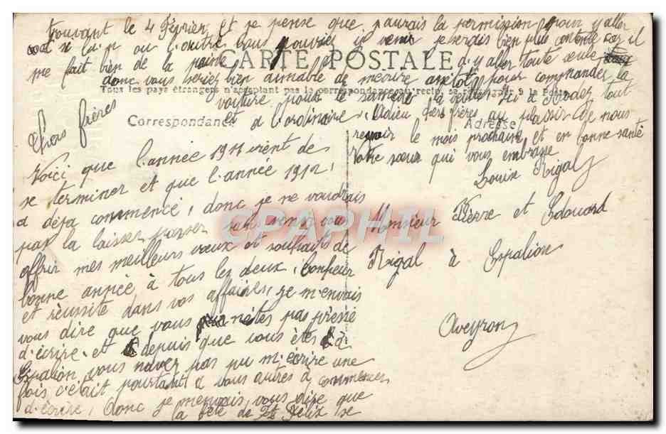 Coppia elegante — Buon anno — Irresa, n° 2666 — Verso