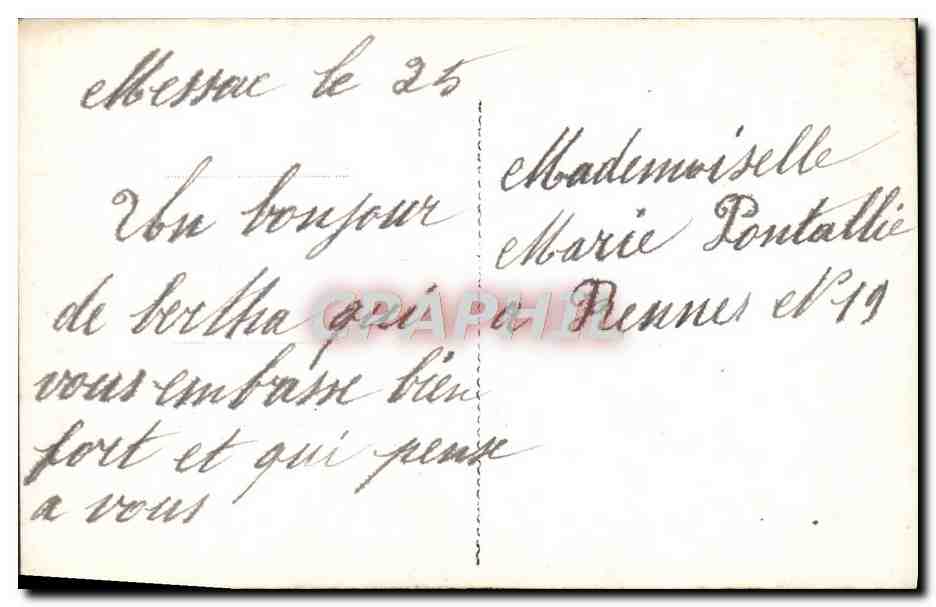 CPA Fantaisie Fleurs  — Verso