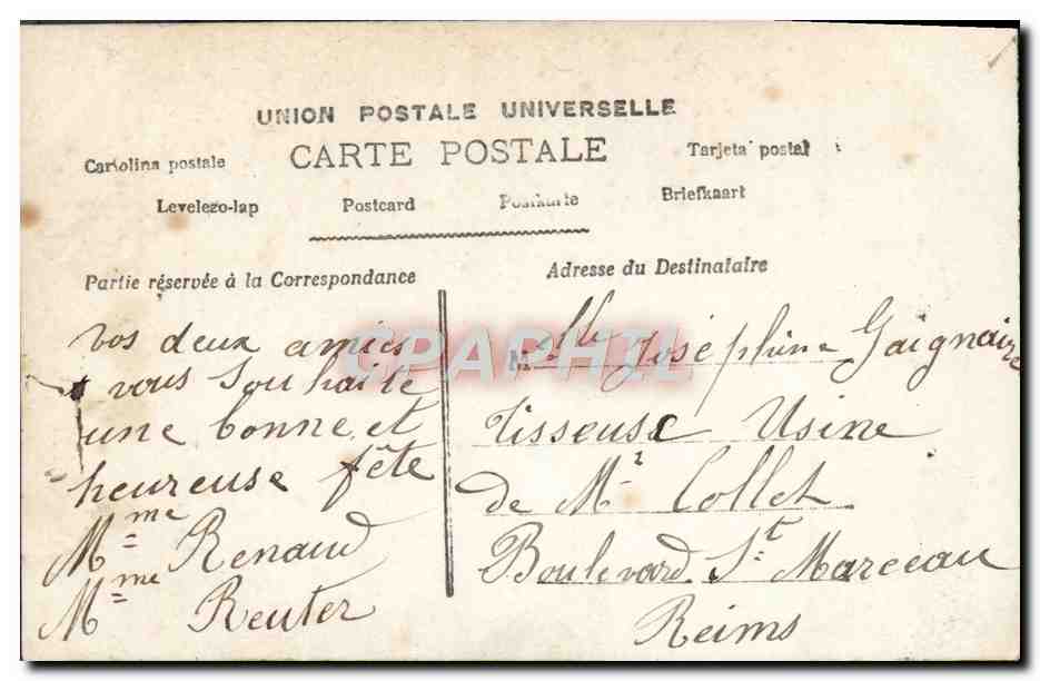 CPA Fantaisie Femme  — Verso