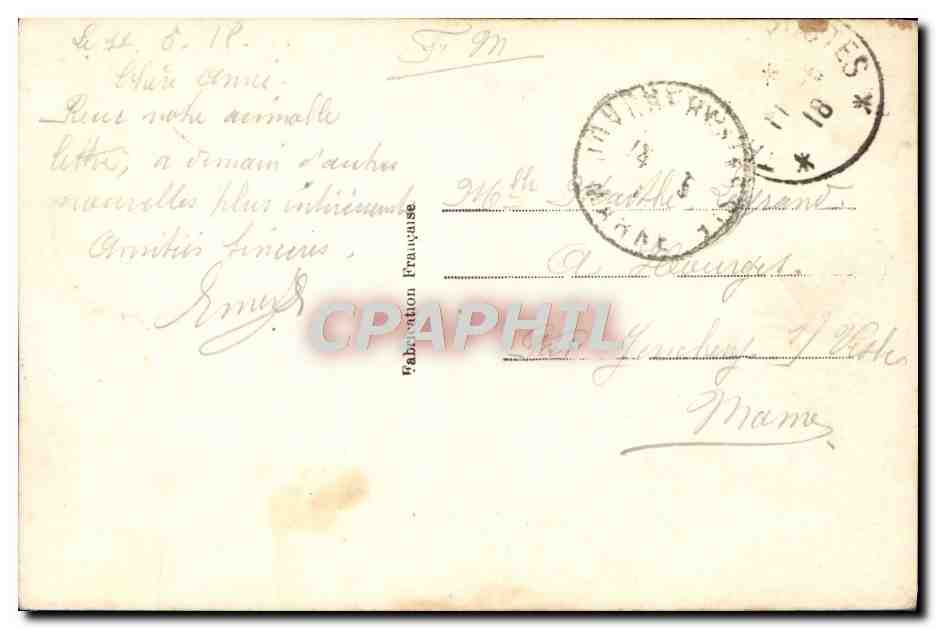 CPA Fantaisie Fleurs  — Verso