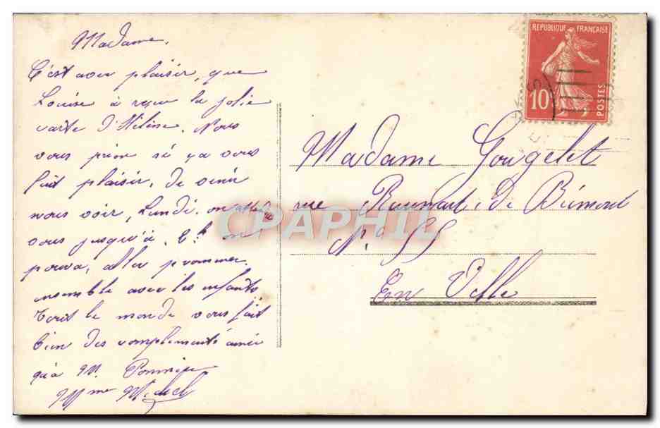 CPA Fantaisie Enfant  — Rückseite