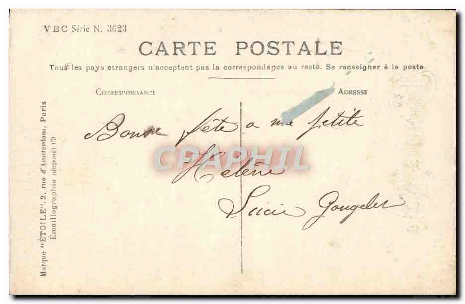 CPA Fantaisie Enfant  — Rückseite