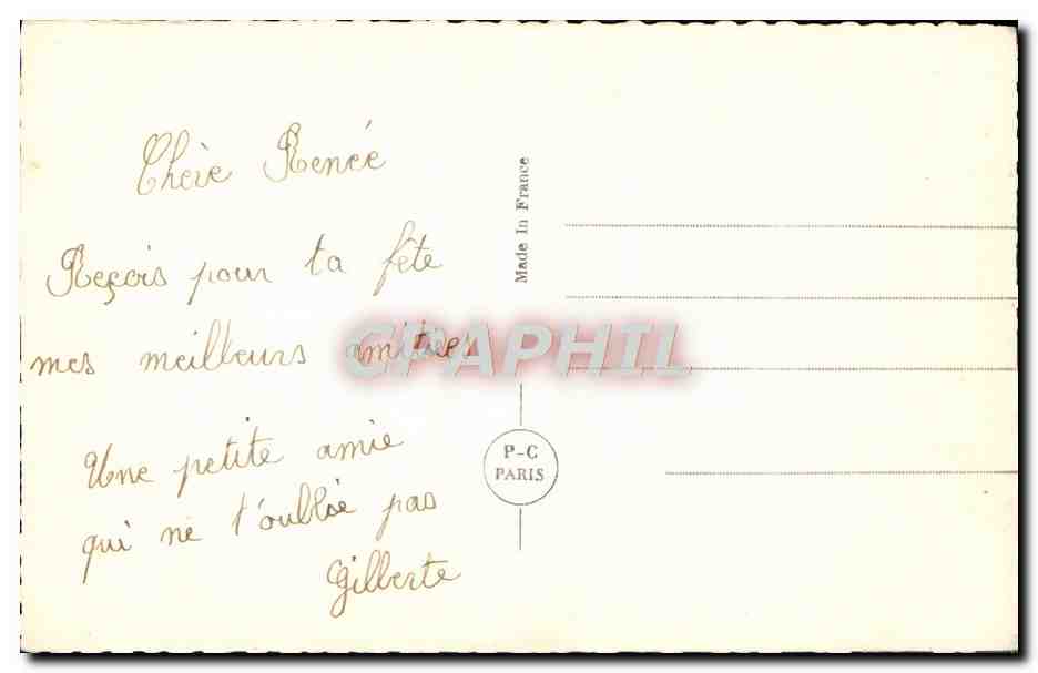 CPA Fantaisie Femme  — Rückseite