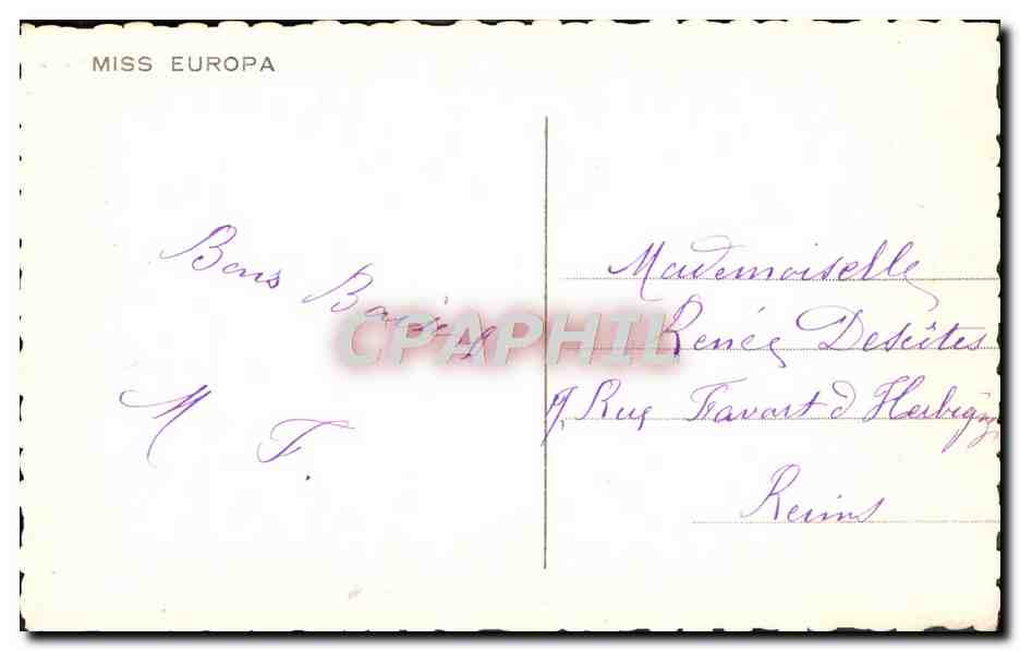 CPA Fantaisie Femme  — Verso