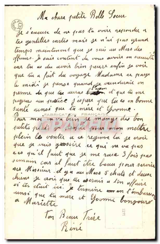 CPA Fantaisie Fleurs  — Rückseite
