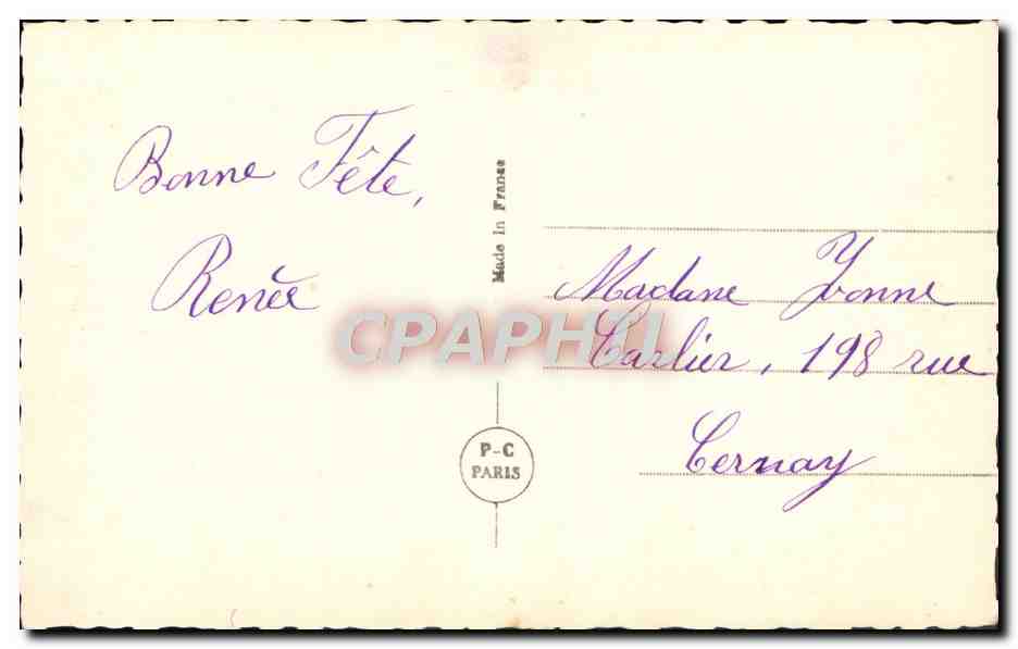 CPA Fantaisie Femme  — Rückseite