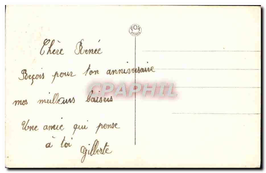 CPA Fantaisie Femme  — Verso