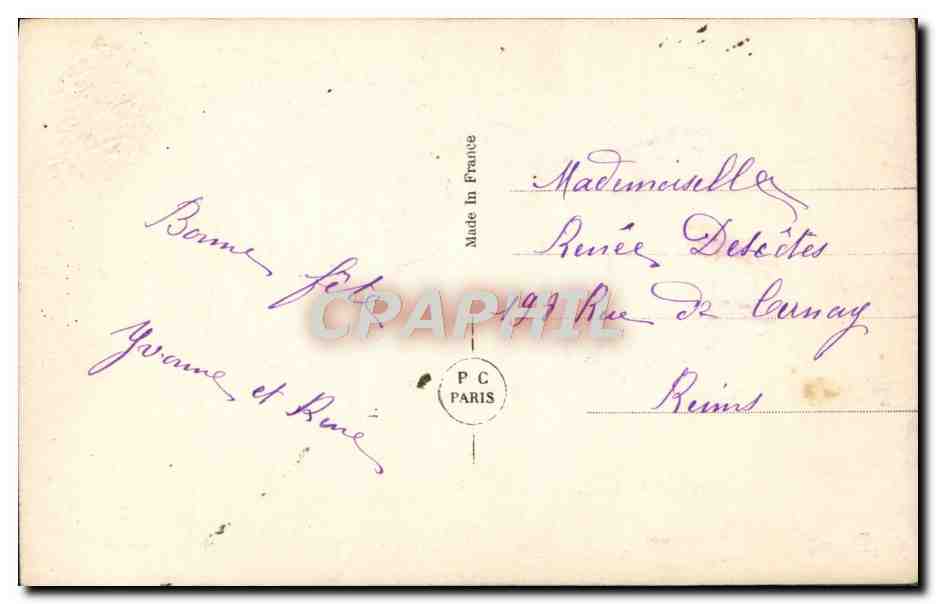 CPA Fantaisie Femme  — Verso
