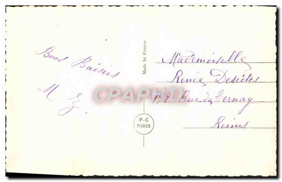 CPA Fantaisie Femme  — Rückseite