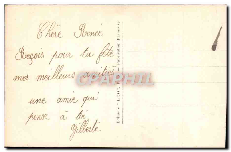 Jeune femme souriante — couronne 'Bonnette' — Éditions LÉO — Verso