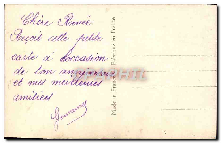 CPA Fantaisie Femme  — Verso