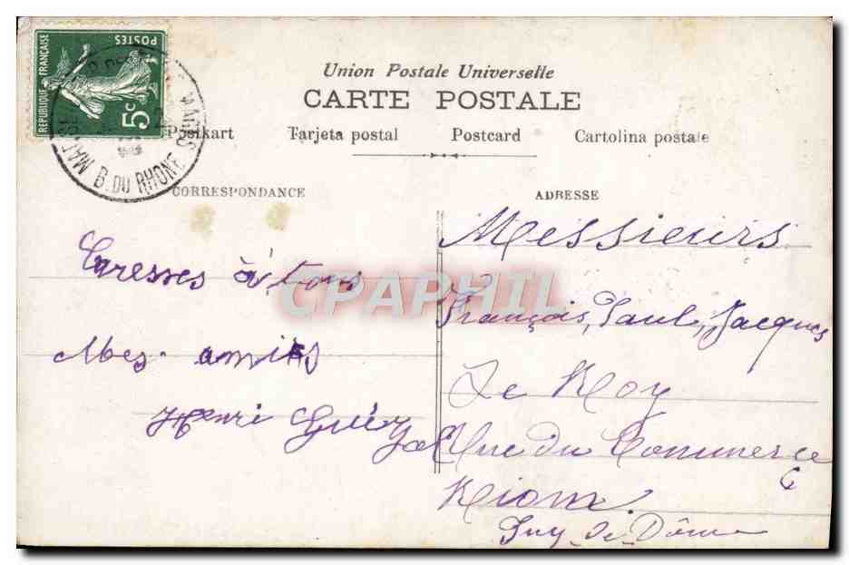 CPA Fantaisie Enfant Marin — Verso