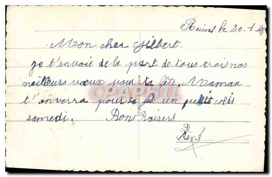 CPA Fantaisie Enfant — Rückseite