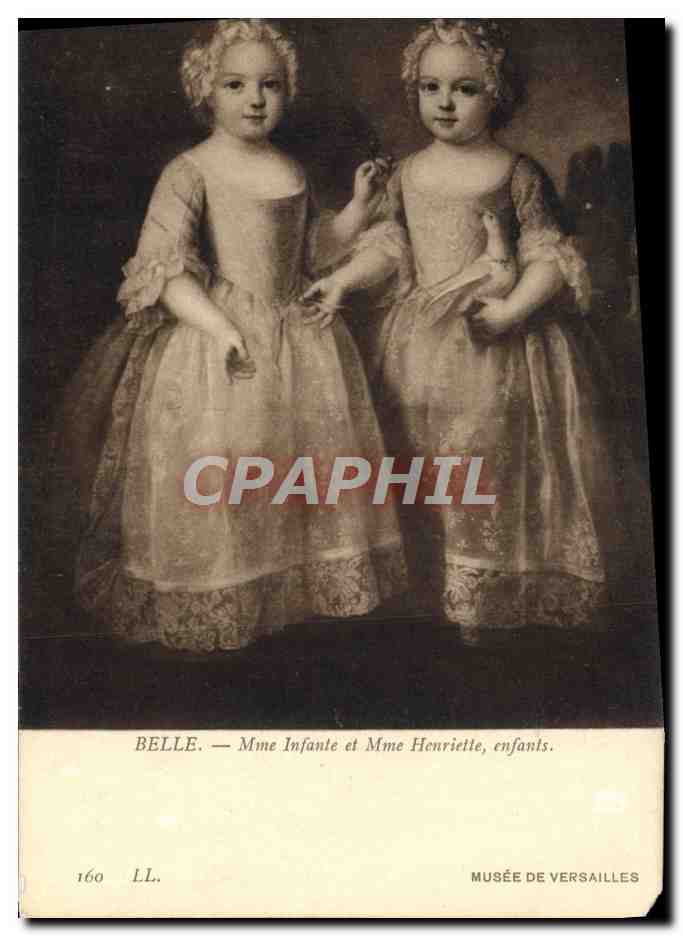 CPA Fantaisie Belle Mme Infante et Mme Henriette Enfants Musee de Versailles