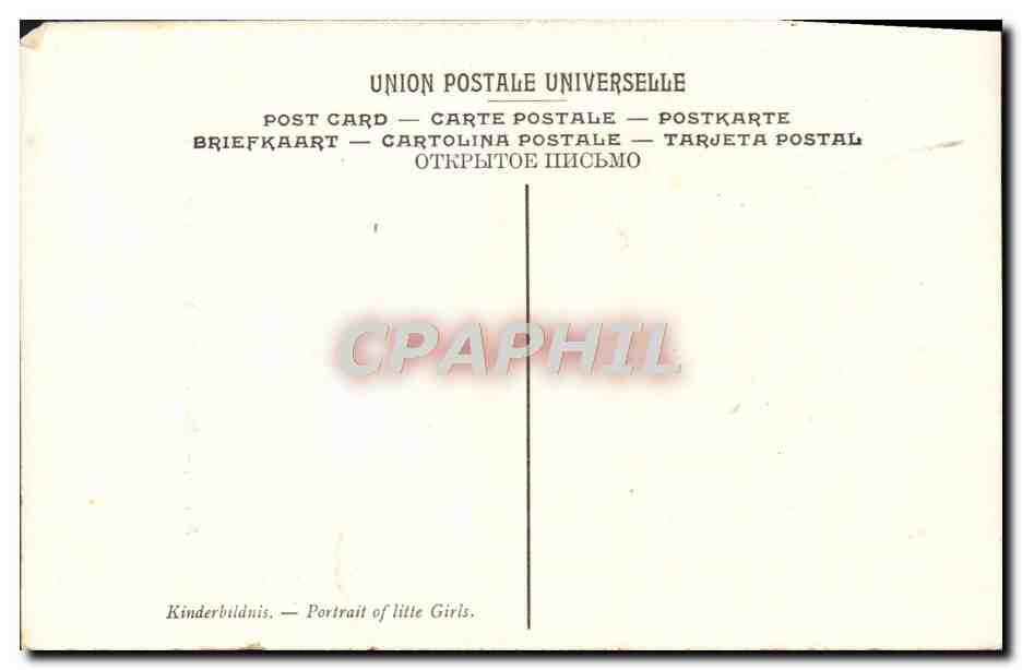 CPA Fantaisie Belle Mme Infante et Mme Henriette Enfants Musee de Versailles — Verso