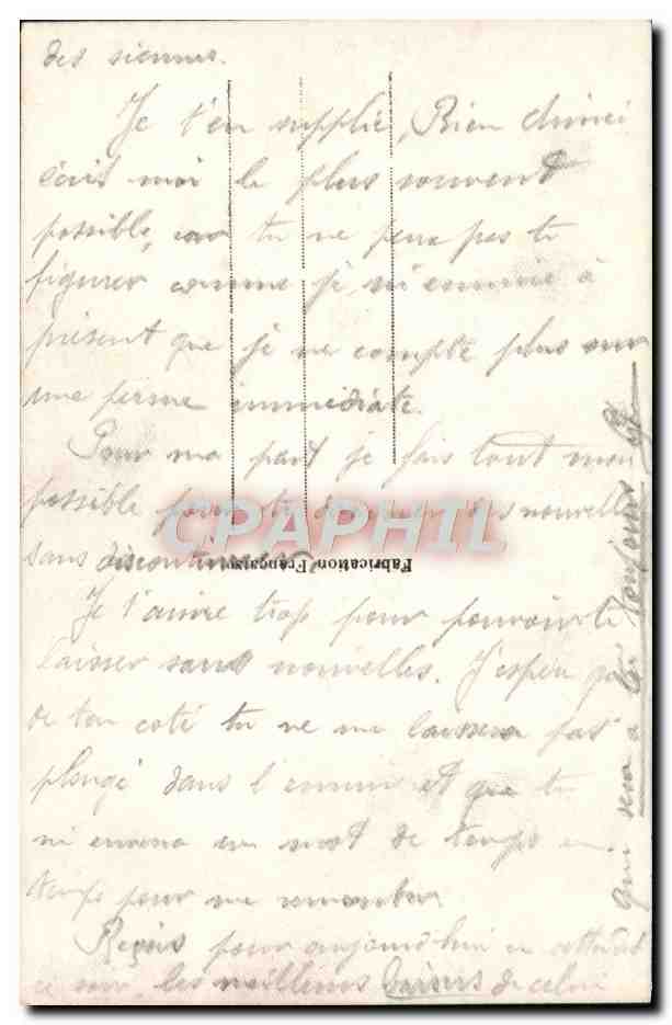 CPA Fantaisie Femme  — Rückseite