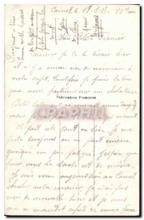 CPA Fantaisie Femme  — Rückseite