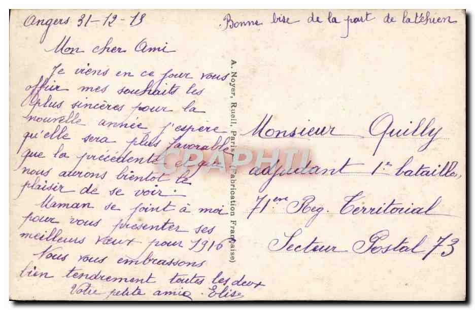 CPA Fantaisie Femme  — Rückseite