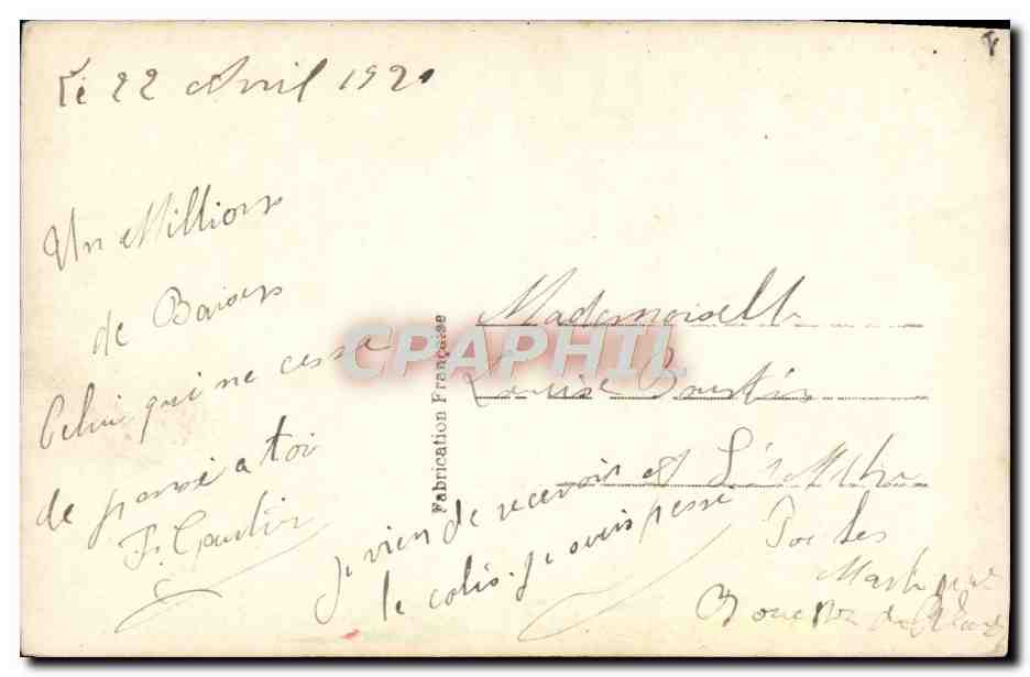 CPA Fantaisie Femme  — Rückseite