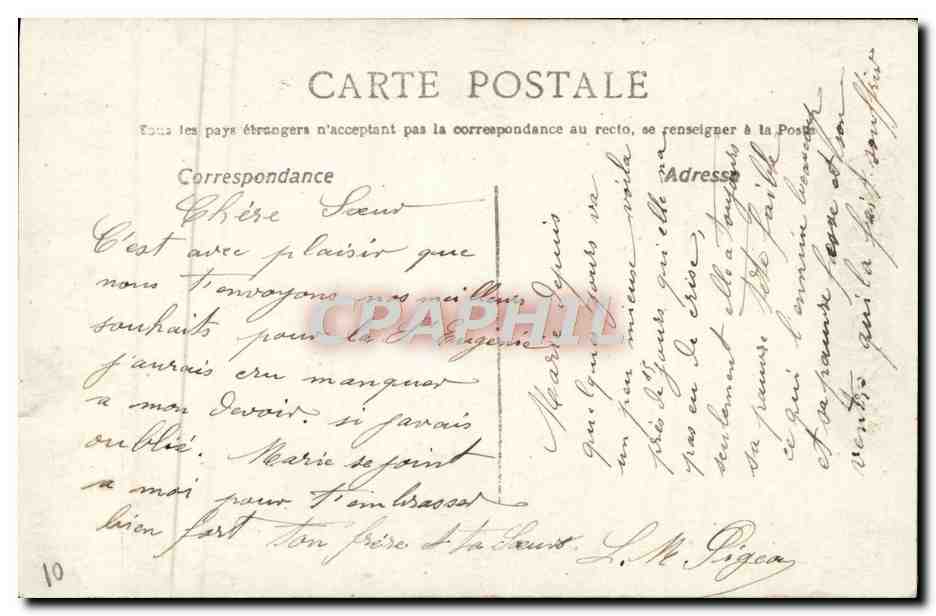 CPA Fantaisie Femme  — Verso