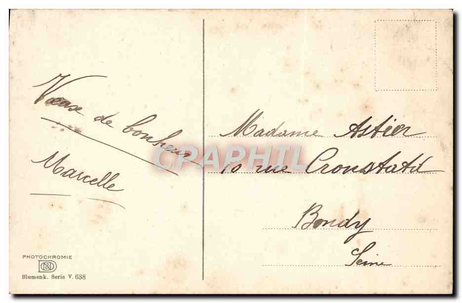CPA Fantaisie Fleurs — Verso