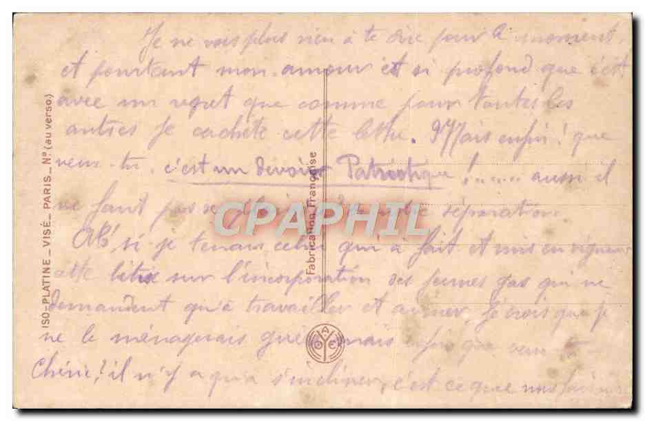 CPA Fantaisie Femme Marin — Rückseite