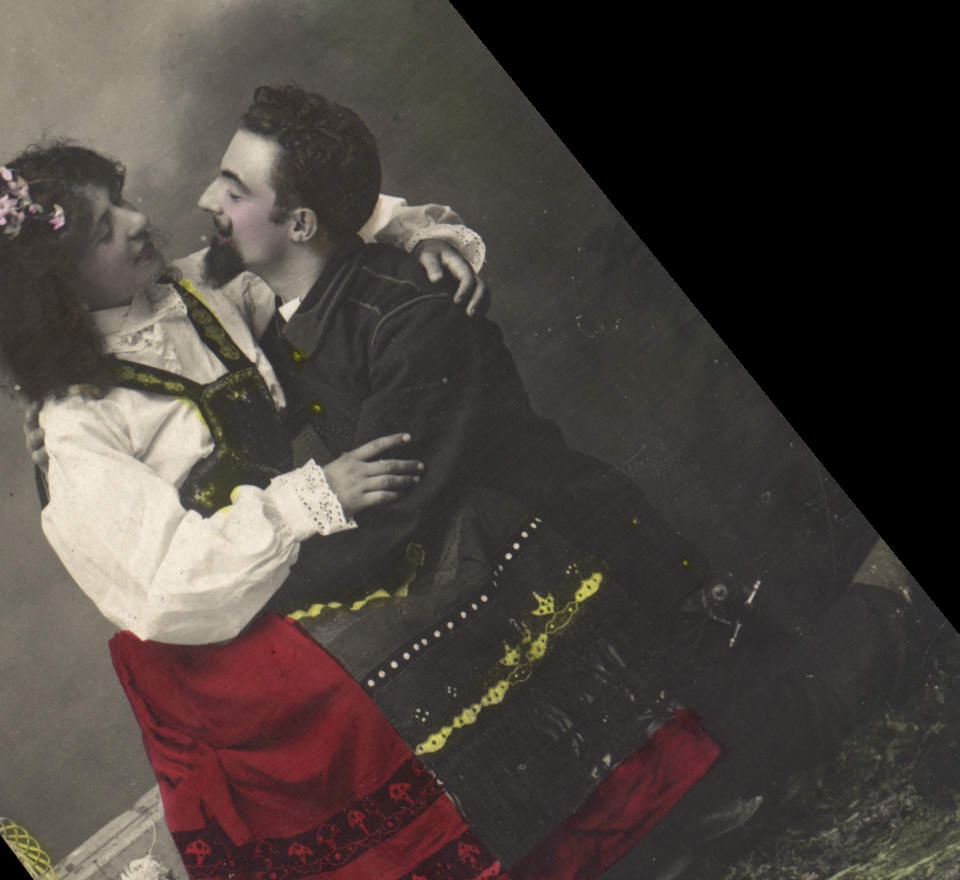 Jeune couple en tenue folklorique — Cartolina Postale n°2 — éditeur Cartolina Postale