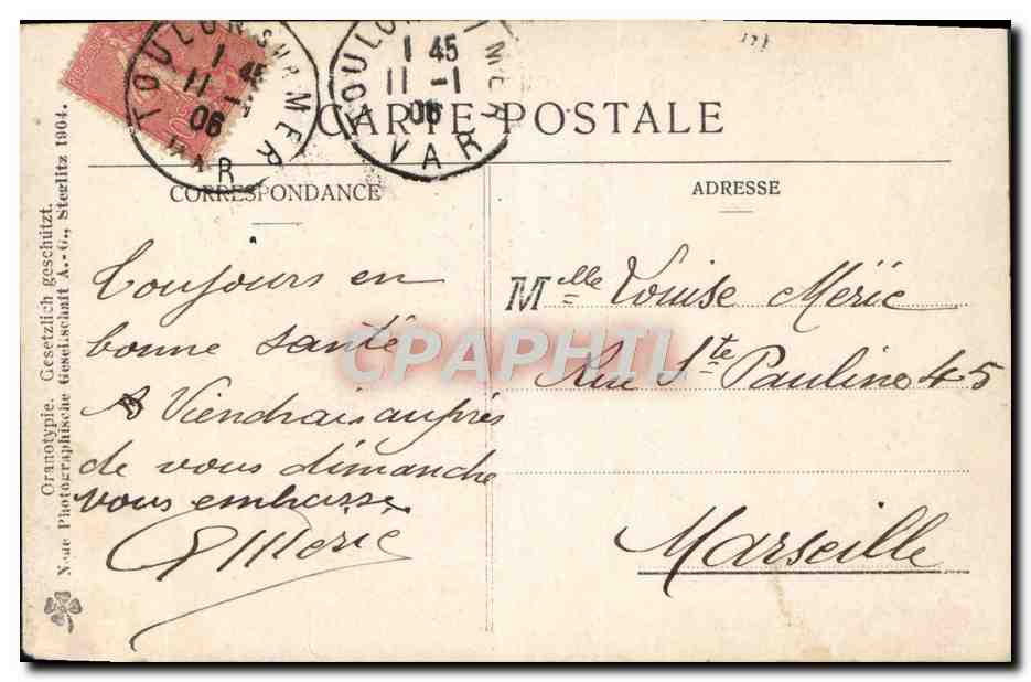 CPA Fantaisie Enfant serpe — Verso
