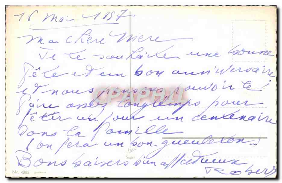 CPA Fantaisie Fleurs — Verso