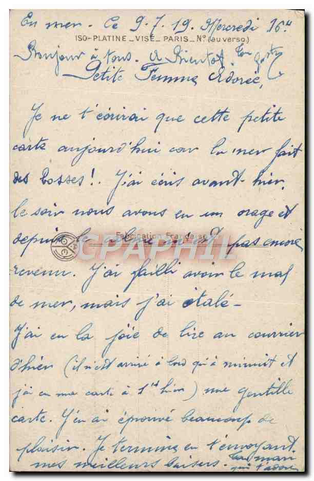 CPA Fantaisie Femme — Rückseite